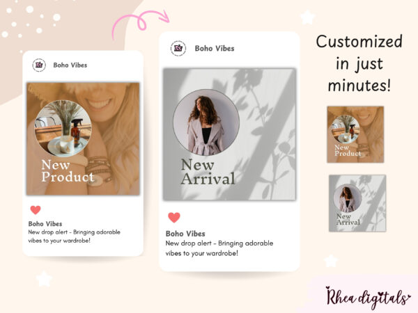 Boho Vibes Instagram post Templates - Image 3