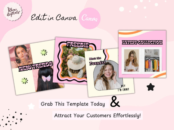 Retro Vibes Instagram Post Templates - Image 3