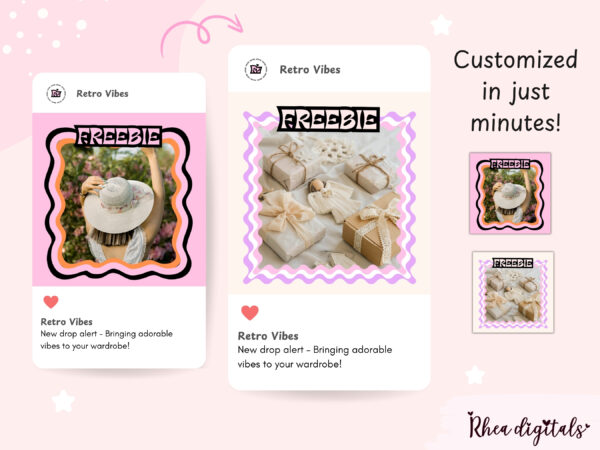 Retro Vibes Instagram Post Templates - Image 4