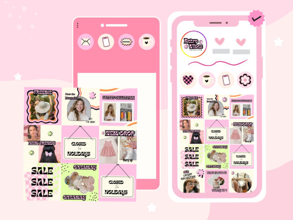 Retro Vibes Instagram Post Templates - Image 2